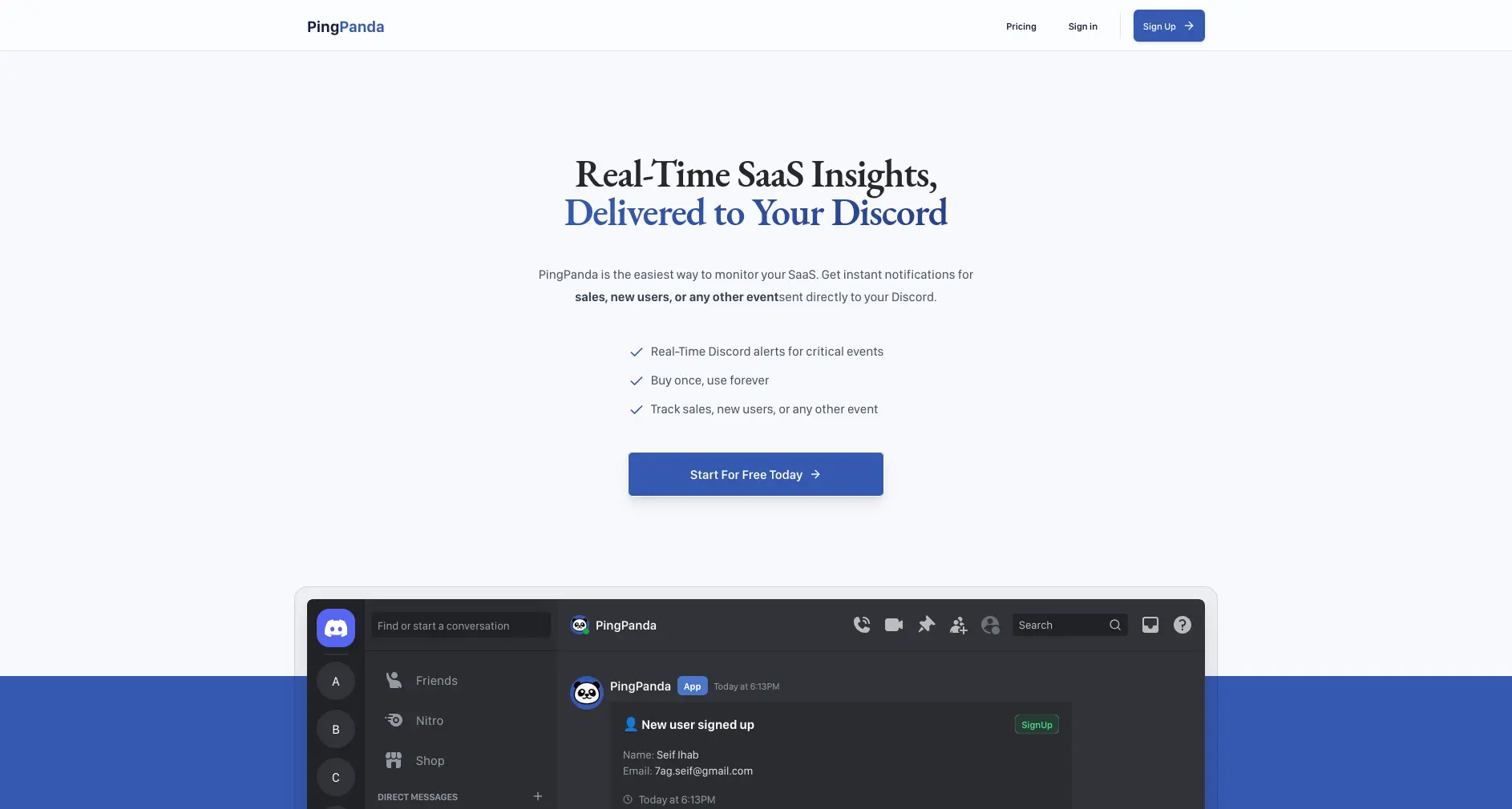 PingPanda preview screenshot